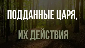 Подданные Царя и их действия